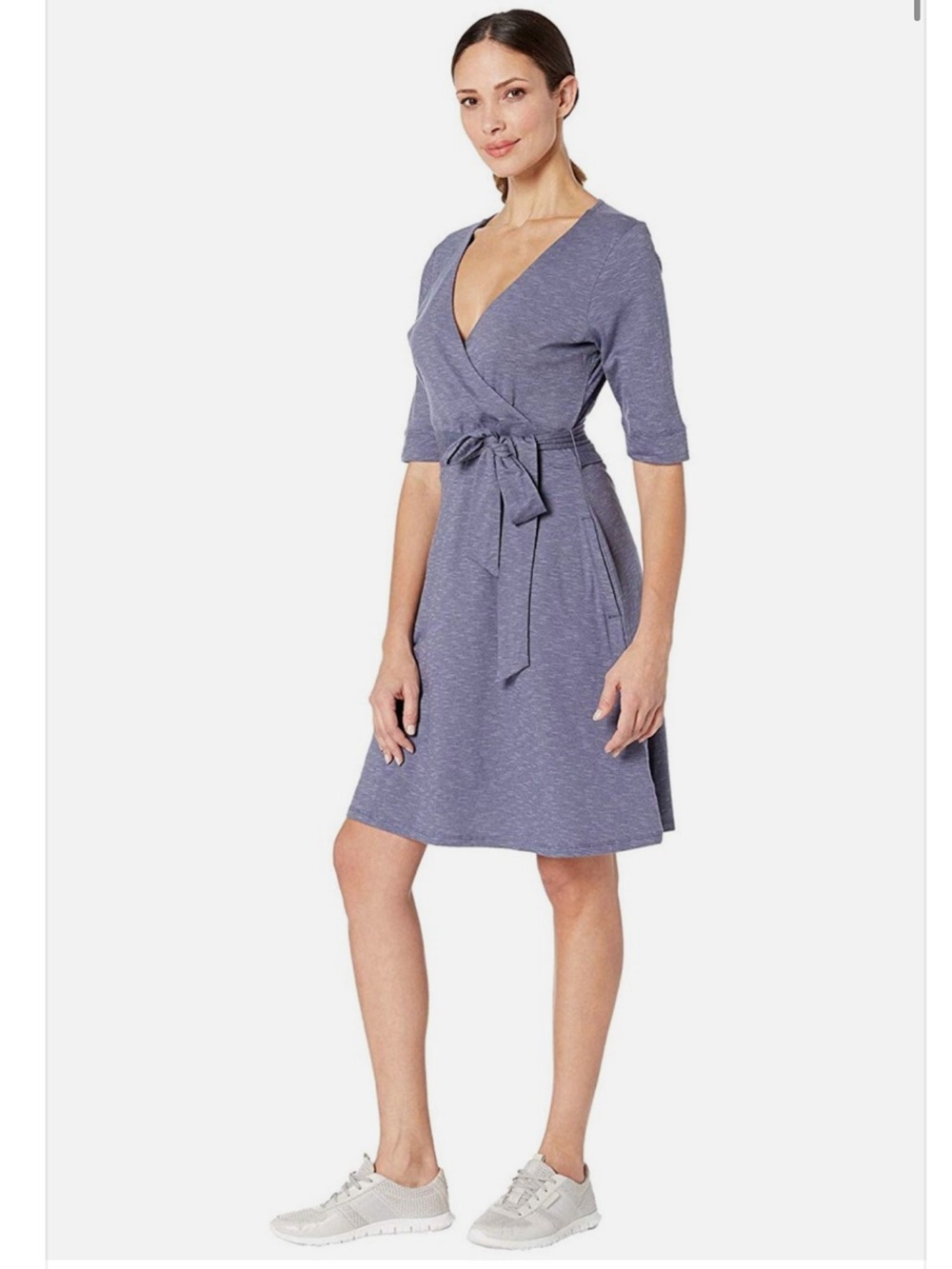 Toad & Co Women’s Cue Wrap Cafe Dress Large Pockets Organic Tencel Cotton - Picture 10 of 14